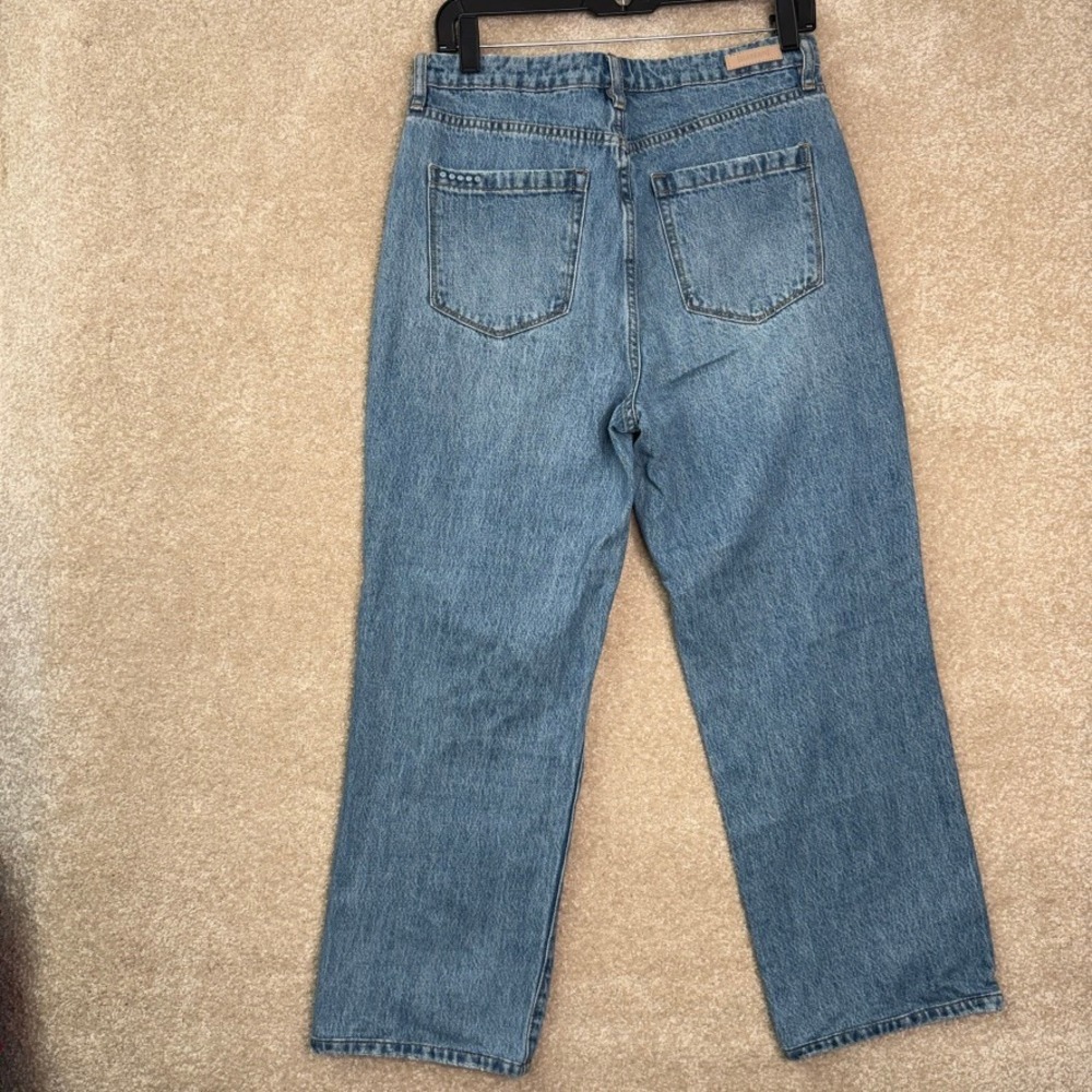 BLANKNYC Jeans Women's 28 Blue Distressed Baxter Ribcage Straight Leg High Rise - Picture 6 of 8